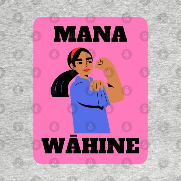 mana wāhine strong woman pink design by maplunk